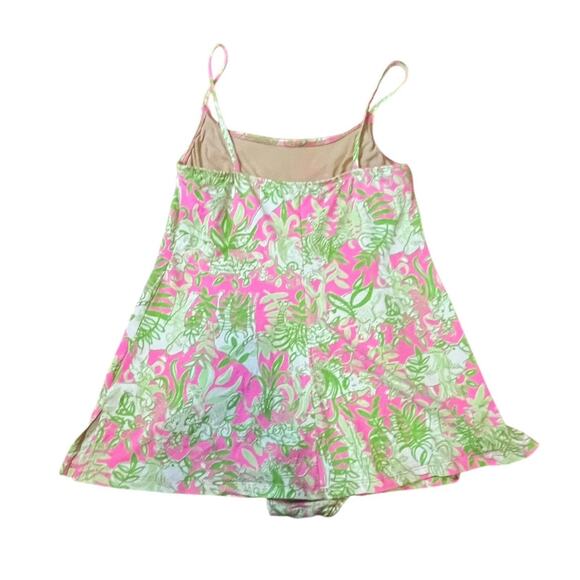 Lilly Pulitzer One-Piece Swimsuit Pink and Green Jungle themed– Size 8 - Picture 2 of 10